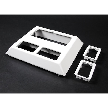 Wiremold Deep Plate Fitting, White, PVC 5007C-2ABWH