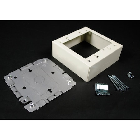 Wiremold Two Gang Box Fitting, Ivory, Steel V2048-2