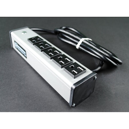 Wiremold Power Strip, SJT, 5-15P, 15 ft., Gray UL100BD