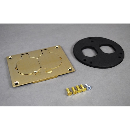 Wiremold Floor Box Cover Plate Brass S125B