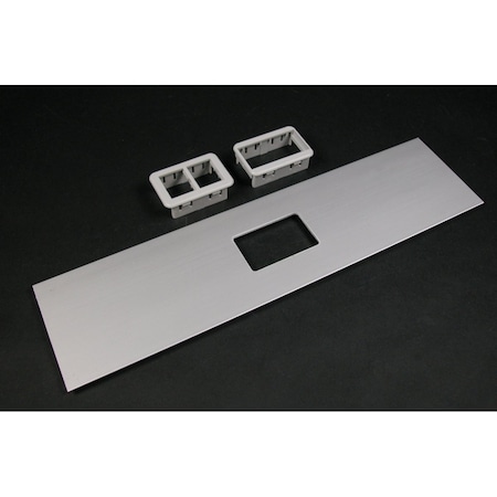 Wiremold Open Cover Plate, Gray, Aluminum ALA-ABRT