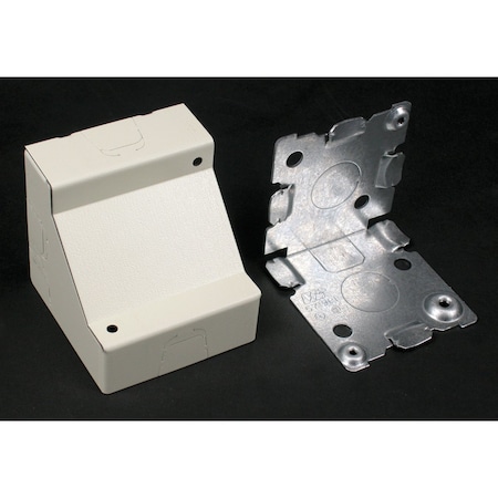 Wiremold Corner Box Fitting, White, Steel 5719WH