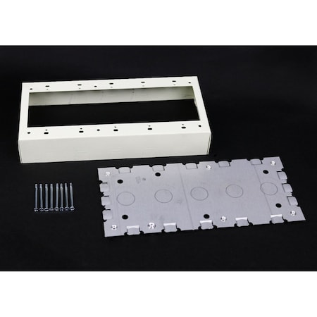 Wiremold Five Gang Box Fitting, Ivory, Steel V5748-5