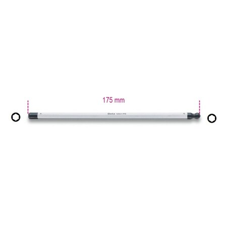 Beta Reversible Ball Head Screwdriver, 5mm Hex 5mm 012810345