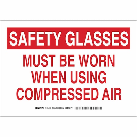 Brady Personal Protection Sign, Aluminum, Rectangle, English 128496