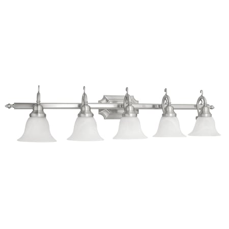 Livex Lighting French Regency 5 Light Brushed Nickel Ba 1285-91