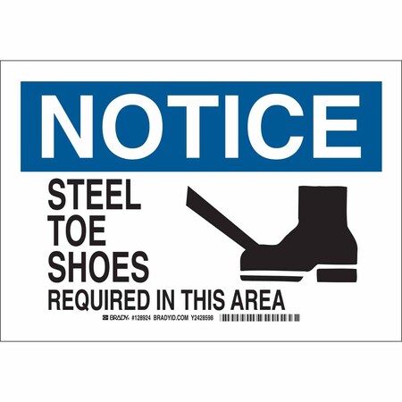 Brady Notice Sign, Polyester, Rectangle, English 128924