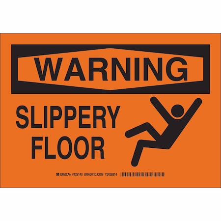 Brady Warning Sign, 7" H, 10" W, Plastic, Rectangle, English, 129139 129139