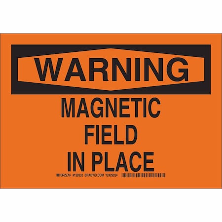 Brady Warning Sign, 7 in H, 10 in W, Aluminum, Rectangle, 129330 129330