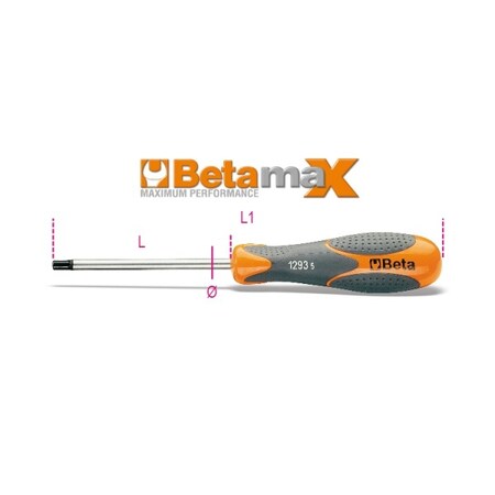 Beta Hexagon Driver with Handle, 6mm 6mm Round 012930006