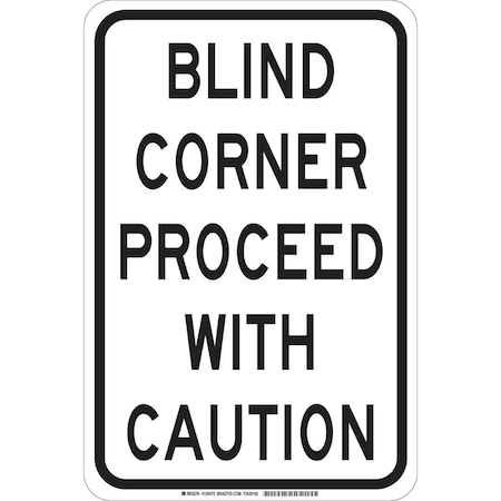 Brady Traffic Sign, 18 in H, 12" W, Plastic, Rectangle, English, 129469 129469