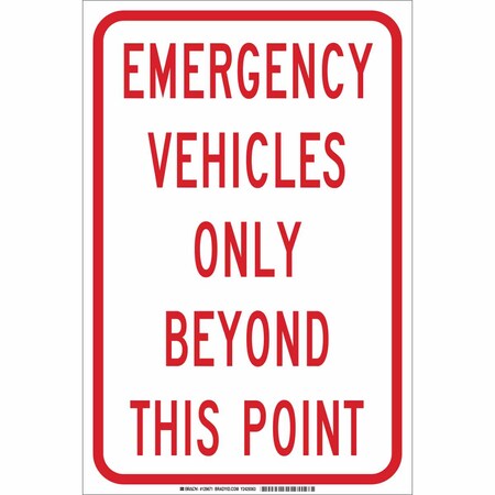Brady Traffic Sign, 18" H, 12 in W, Plastic, Rectangle, English, 129670 129670
