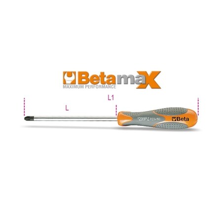 Beta Screwdriver for Cross Head, PZ1 #1 80mm 012990003