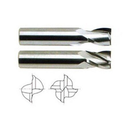 Yg-1 Tool End Mill, Carbide Helix, 3/32x3/16x1 1/2 31556TE
