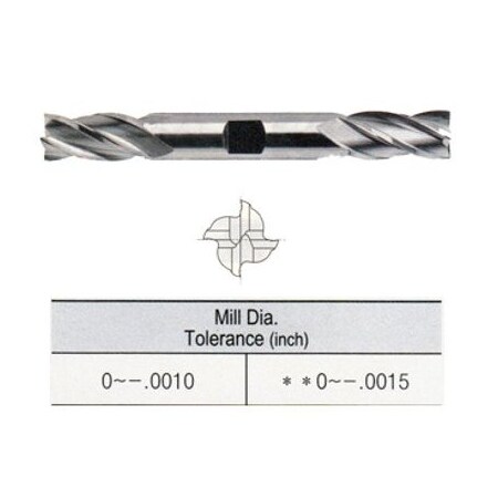 Yg-1 Tool Helix TiAlN Sq End Mill, 1/8x3/8x3-1/16 E9986008TF