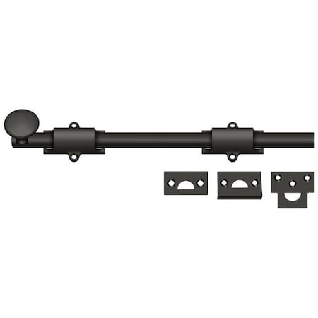 Deltana Surface Bolt, Heavy Duty Oil Rubbed Bronze 12" 12SB10B