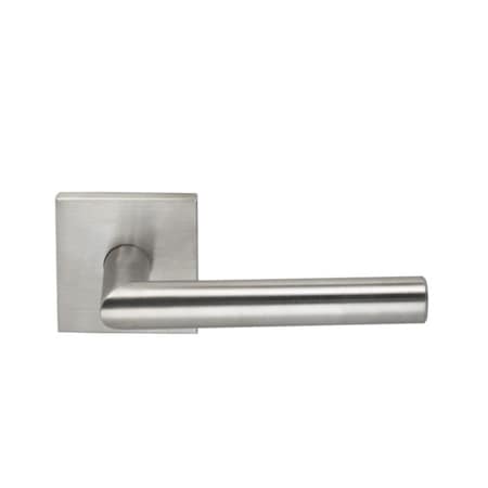 Omnia Stainless 12 LVR Square Rose Priv 2-3/4" BS Full Lip 1-3/8" Satin SS 12S/00AF.PR32D