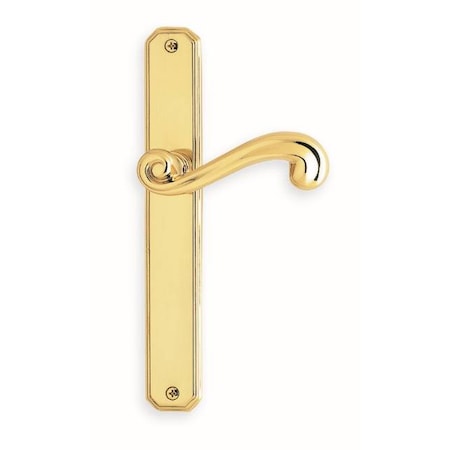 Omnia Lever with 13000 Plate Dummy Pair Narrow Plate Lock Bright Brass 55 13055/00.PD1