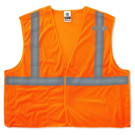 Ergodyne Econo Breakaway Mesh Vest, Orange, L/XL 8215BA