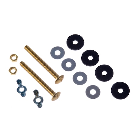 Black Swan Tank-To-Bowl Bolt Kit W/Wing&Hex Nuts-Br 13170