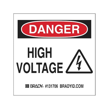 Brady Danger Sign, Polyester, Rectangle, English 131706