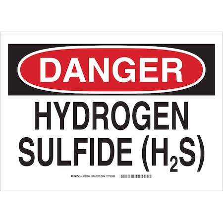 Brady Danger Sign, 10 in H, 14 in W, Plastic, Rectangle, English, 131842 131842