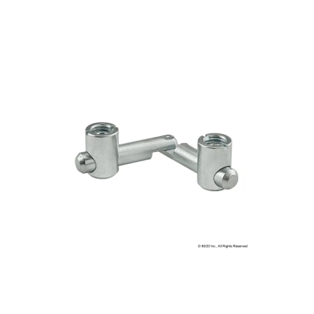 80/20 Miter Connector, Steel, Bright, 22 mm 13193