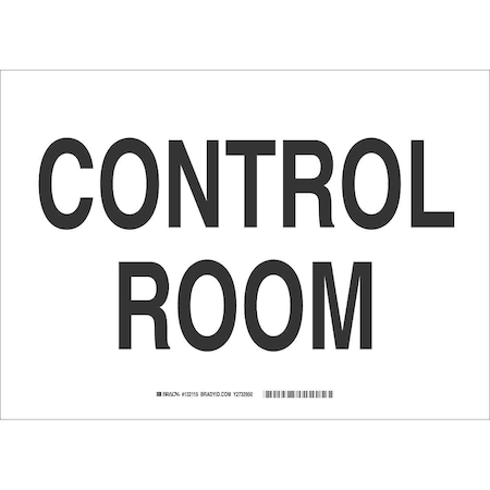 Brady Control Room, 14" W x 10" H, Rectangle, Aluminum, 132113 132113