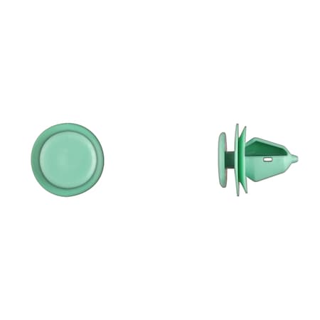 Disco Grn Nyln Trim Retainers 10mm Hole 14mm Stem L PK25 13217PK