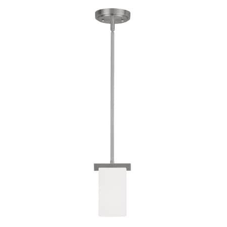 Livex Lighting Astoria 1 Light Brushed Nickel Mini Pendant 1321-91