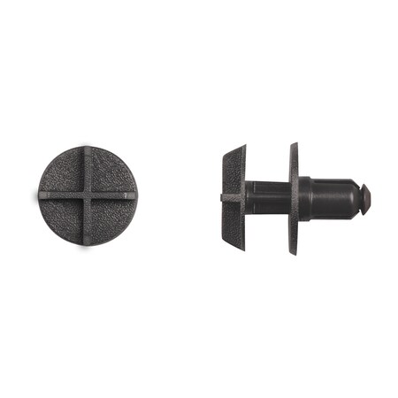 Disco Blk Nyln Push Retainers 9mm Hole Size 13mm Stem L PK10 13234PK