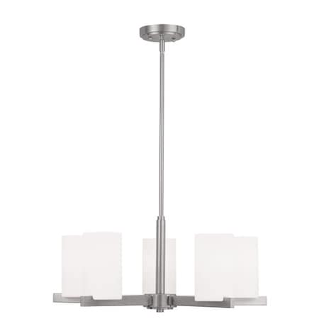 Livex Lighting Astoria 5 Light Brushed Nickel Chandelie 1325-91