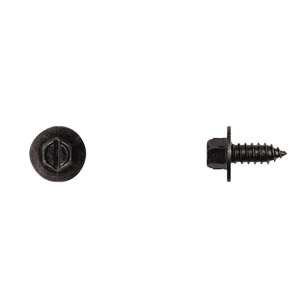 Disco Blk License Plate Screw No 14X5/16" 5/8" Hex Head Slot PK50 13251PK