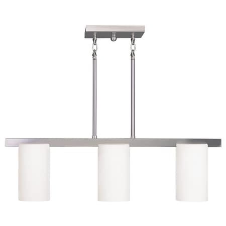 Livex Lighting Astoria 3 Light Brushed Nickel Chandelie 1326-91