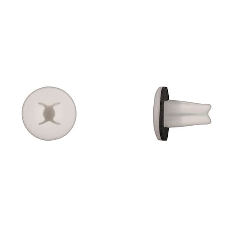 Disco Wht Nyln Screw Grommet 12 Screw Size18mm Stem L PK15 13323PK