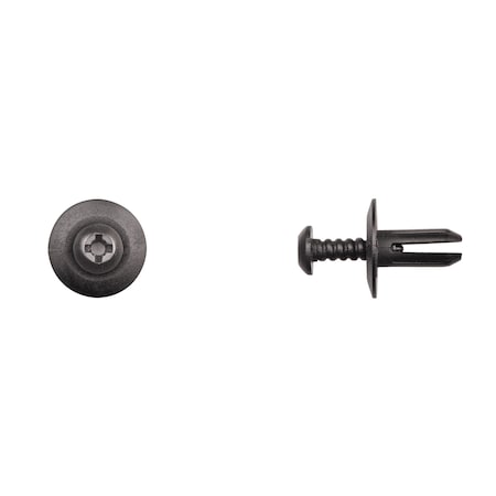 Disco Blk Nyln Phllp Screw Ret 6mm Hole Size 15mm Stem L PK10 13334PK