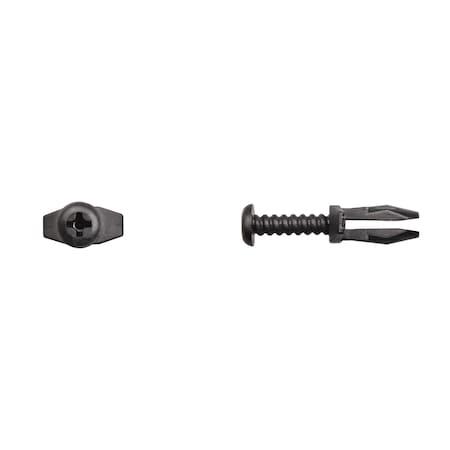 Disco Blk Nyln Phllp Screw Ret 6mm Hole Size 17mm Stem L PK25 13342PK