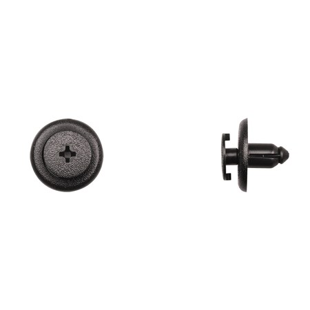 Disco Blk Nyln Door Trim Ret 7mm Hole 8mm Stem L PK10 13358PK