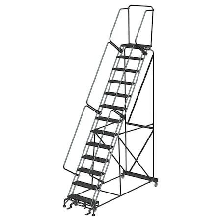 Ballymore Safety Rolling Ladder, Steel, 130 in.H 134014X