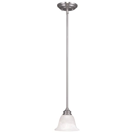 Livex Lighting Essex 1 Light Brushed Nickel Mini Pendant 1340-91