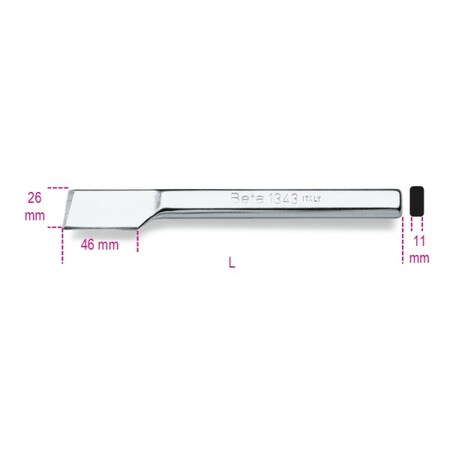 Beta Flat Chisel w/Side Cutter 013430001