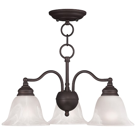 Livex Lighting Essex 3 Light Bronze Convertible Dinette Chandelier/Ceiling Mount 1343-07