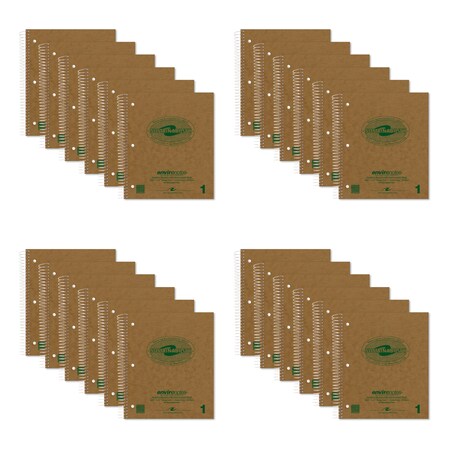 Roaring Spring Environotes Recycled 1-Subj Spiral, PK24 13454CS