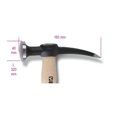 Beta Hammer Round Convex Face/Pein 013450010