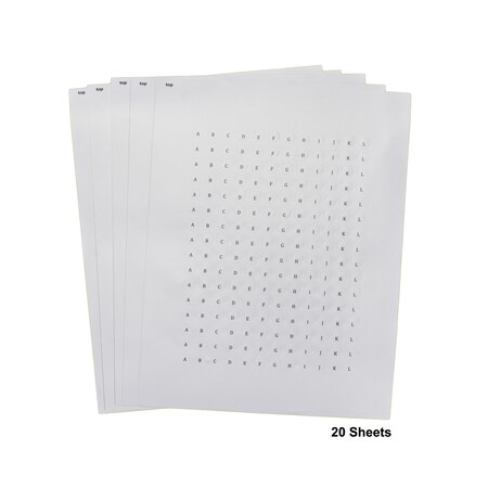 Sp Bel-Art Cryogenic Storage Label Sheets, White, 9 F13491-9501