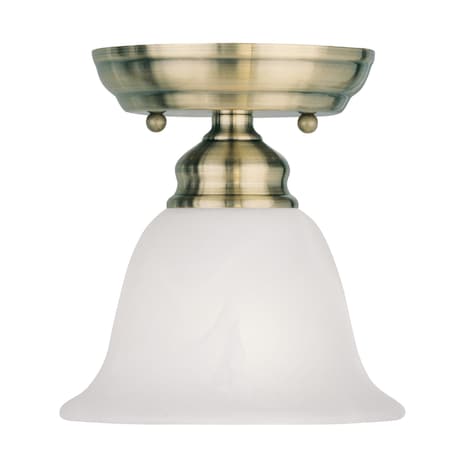 Livex Lighting Essex 1 Light Antique Brass Ceiling Mount 1350-01