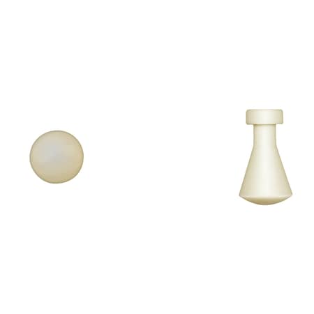 Disco Beige Paintless Glue Tabs 14.5mm Head Dia Oval Type PK10 13513PK