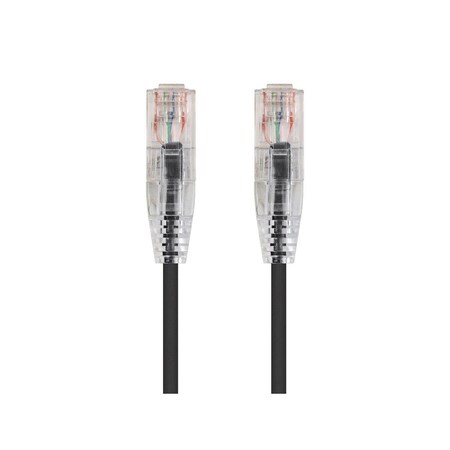 Monoprice Slim Cat6 Utp Network Cable, 1 ft.Black 13513