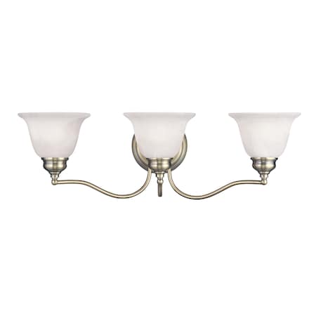 Livex Lighting Essex 3 Light Antique Brass Bath Vanity 1353-01