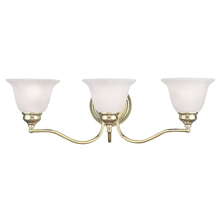 Livex Lighting Essex 3 Light Polished Brass Bath Vanity 1353-02